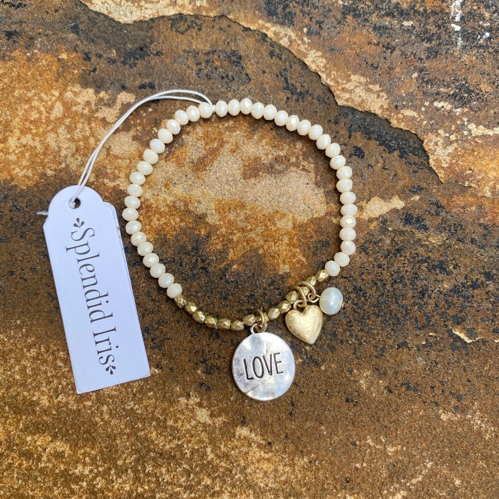 NWT Splendid Iris Love Charm Bracelet